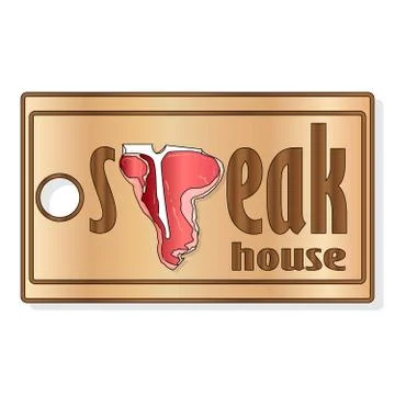 Steak House or Meat Store Labels Stock Illustration