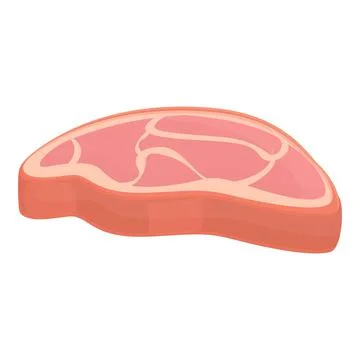 Steak icon cartoon vector. Pork meat Stock Illustration