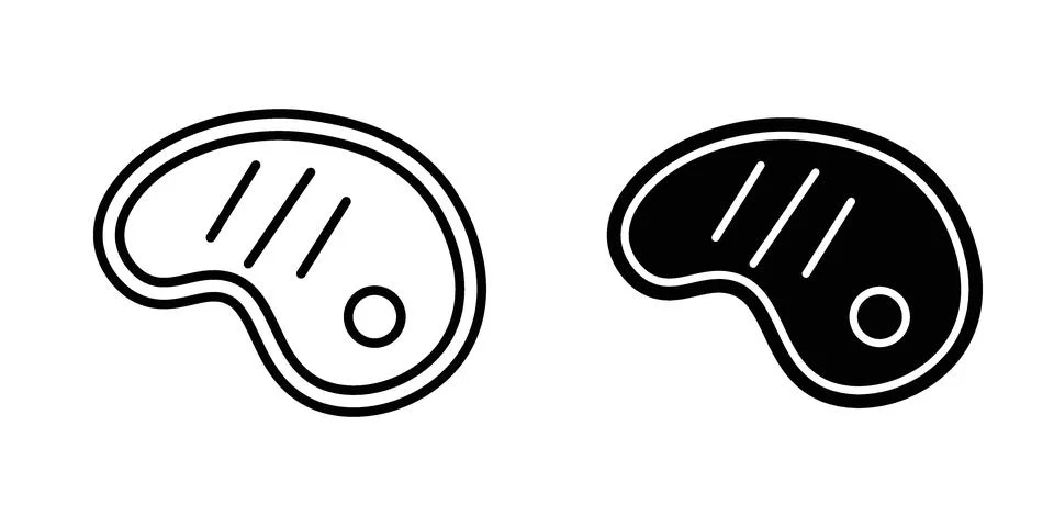 Steak icon for design projects and web UI Stock Illustration