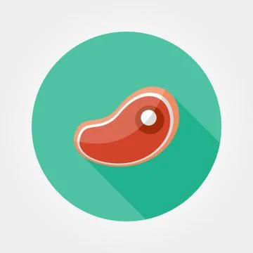 Steak icon. Flat Stock Illustration