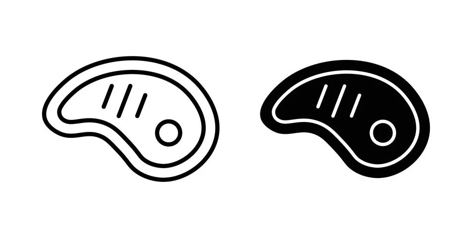 Steak icon vector symbol graphics Stock Illustration