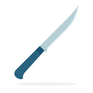 Steak knife vector flat material design isolated object on white background. Stock Illustration