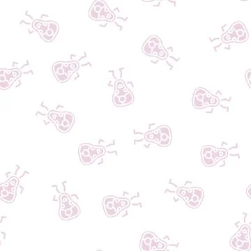 Steak meat character glyph vector seamless pattern Stock Illustration