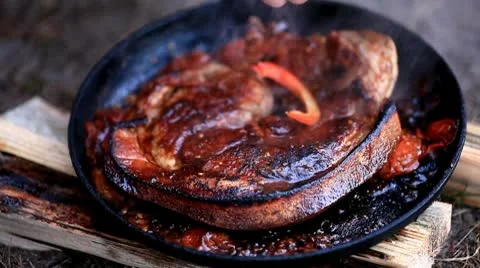 Steak meat Stock Footage 9610273