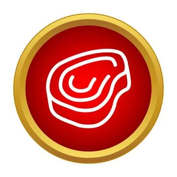 Steak meat outline icon representing butchery and food Stock Illustration