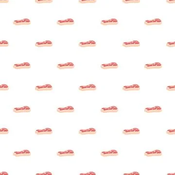 Steak meat pattern creating a food background Stock Illustration
