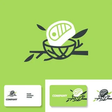 Steak Nest Logo Stock Illustration