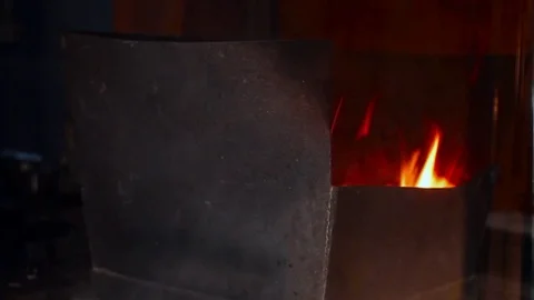 A steak over an open fire on a grill Stock Footage 70232724