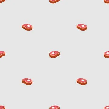 Steak pattern seamless. beefsteak Piece of meat background. vector texture Stock Illustration