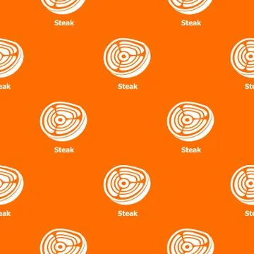 Steak pattern vector orange Illustrazione stock