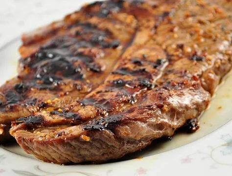 Steak on a plate Stock Photos