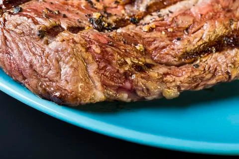 Steak on plate Stock-Fotos