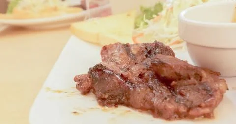 Steak on a plate Stock Photos