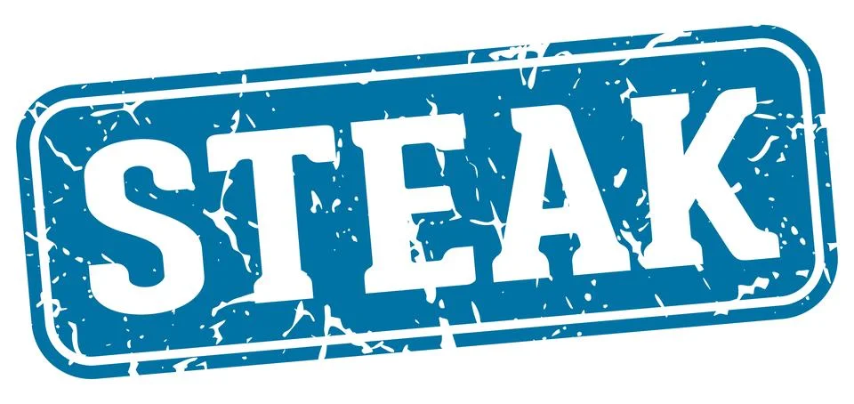 Steak rectangular sign. steak stamp 스톡 일러스트