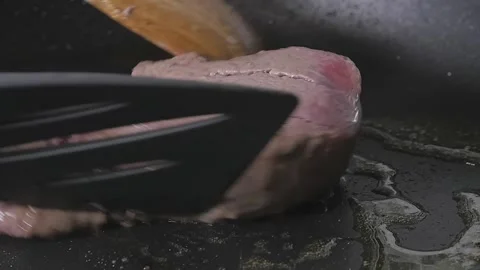 Steak Red Meat Cooking Stock Footage 169612472