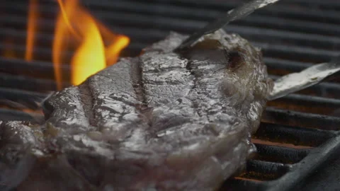 The Steak Is Removed From The Fire Stock Footage 151770028
