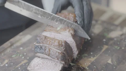 Steak Roast Cutting - SLOG3 Stock Footage 167982320
