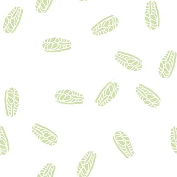 Steak salmon glyph seamless pattern Stock Illustration