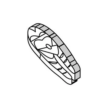 Steak salmon isometric icon vector illustration Stock Illustration
