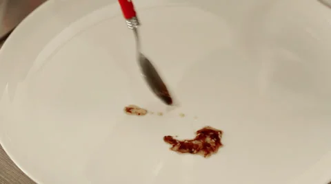 Steak slices marinating on white plate Stock Footage 36823964