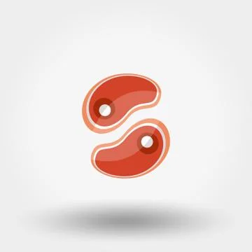 Steak. Vector icon Stock Illustration