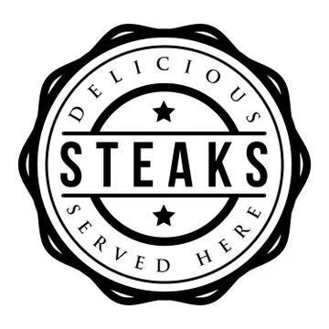 Steak vintage stamp vector Stock Illustration