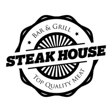 Steakhouse logo vector Illustrazione stock