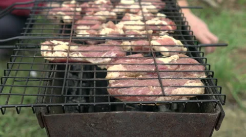 Steaks grilled meat Stock Footage 62547700