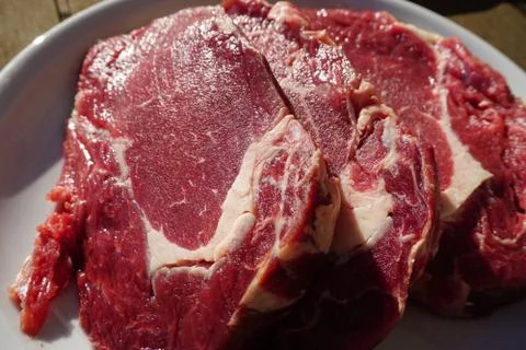 Steaks on a Plate Stock Photos