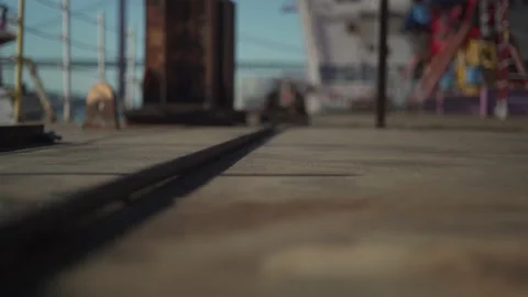 Steal cable running in ship Stock Footage 168778464
