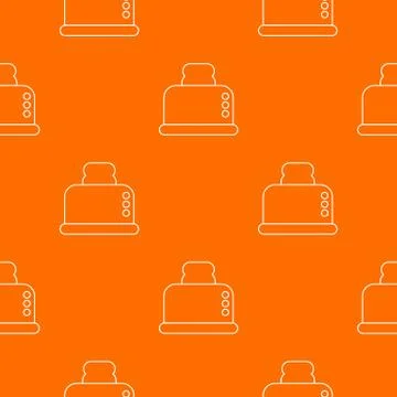 Steal toaster pattern vector orange イラスト素材