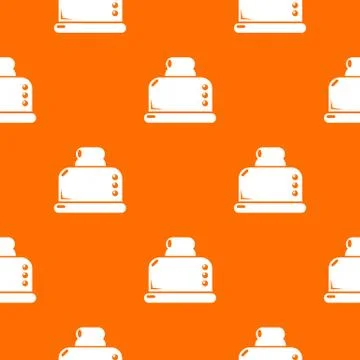 Steal toaster pattern vector orange Stockillustratie
