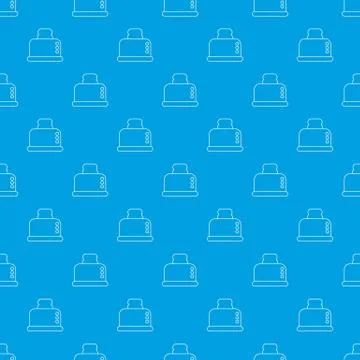 Steal toaster pattern vector seamless blue Stock Illustration