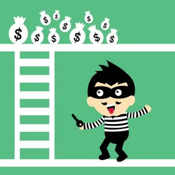 Steal vector cartoon Stock Illustration