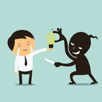 Stealing idea Stock Illustration