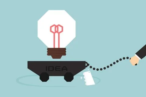 Stealing idea Stock Illustration