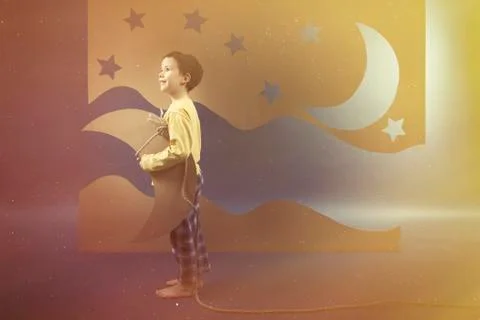 Stealing the moon Fotos Stock