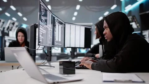 Stealing Secure Data And Information Stock Footage 307618681