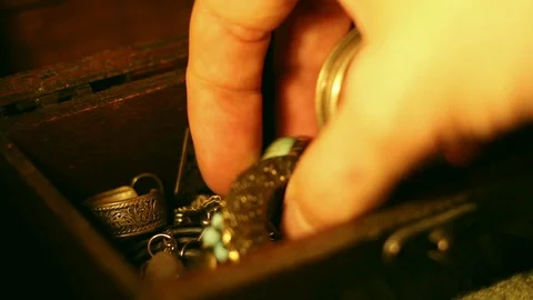 Stealing the treasure chest Stock Footage 87227178