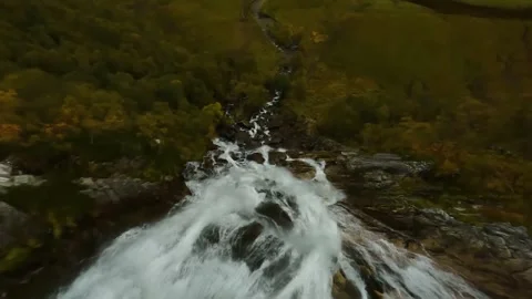Steall Fall, Highlands, Scotland Stock Footage 264495205