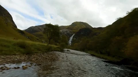 Steall Fall, Highlands, Scotland Stock Footage 264495561
