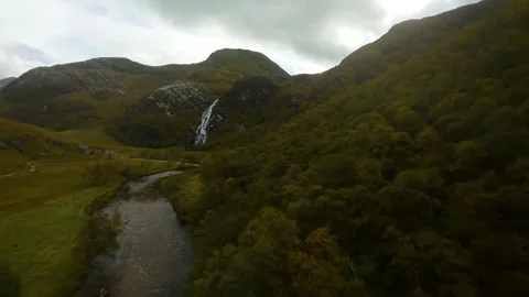 Steall Fall, Highlands, Scotland Video stock 264495576