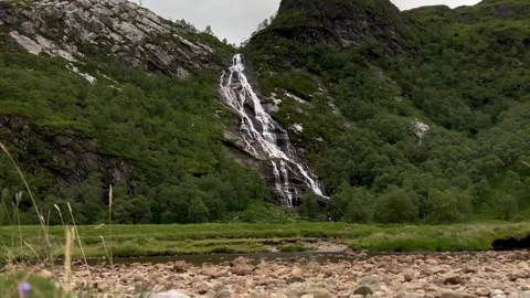 Steall Falls - Glen Nevis - View Stock Footage 246945345