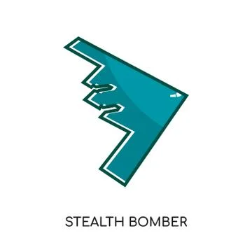 Stealth bomber logo isolated on white background for your web, mobile and app Stock Illustration