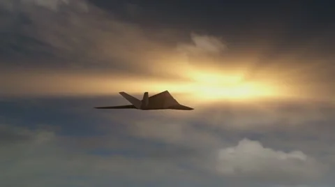 Stealth F-117 Nighthawk. Stock Footage 12160488