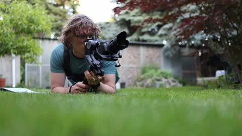 Stealth filming with camera gimbal Stock Footage 336791439