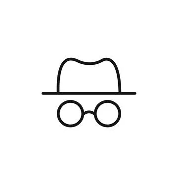 Stealth Incognito Icon for Private Browsing and Secure Web Services Stock Illustration