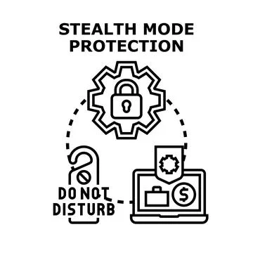 Stealth mode protection concept for online privacy イラスト素材
