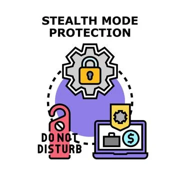 Stealth mode protection concept for online privacy イラスト素材