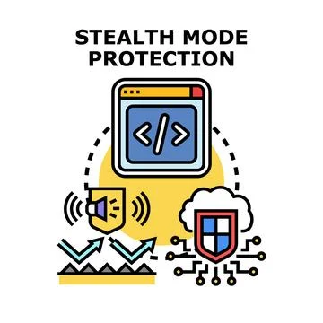 Stealth mode protection privacy security concept Stock-Illustration